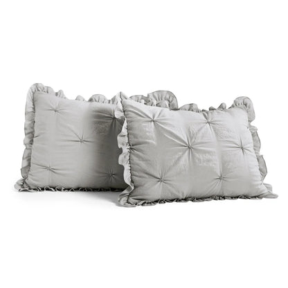 The Gray Barn Lazy Acres Pintuck Ruffle Skirt Bedspread Set
