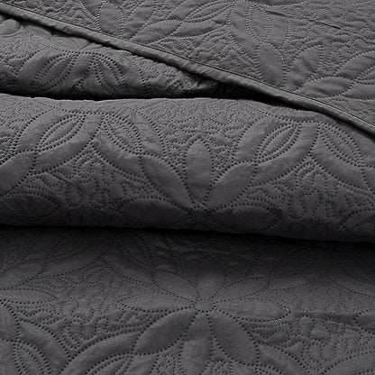 3-piece Fashionable Solid Embossed Quilt Set Bedspread Cover