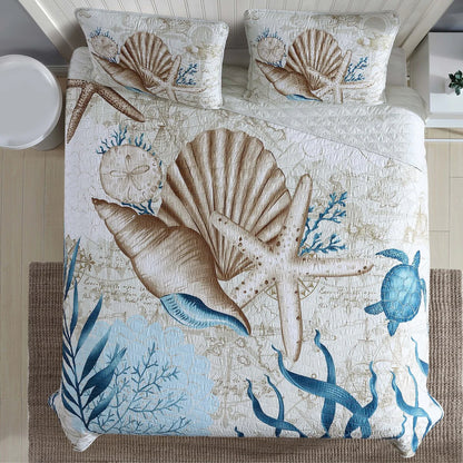 Caribbean Joe Coastal 3PC Quilt Set
