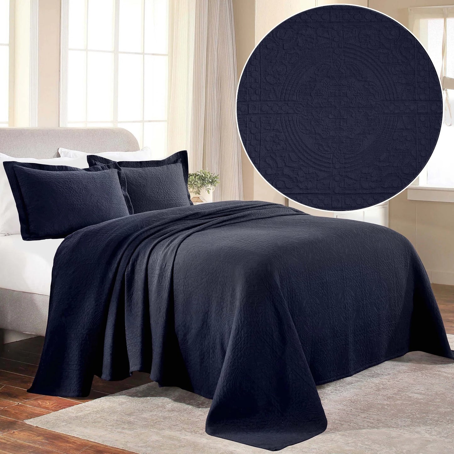 Superior Fleur De Lis Cotton Decorative Bedspread Set