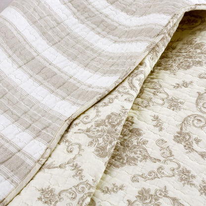 Gracewood Hollow Mekuli French Medallion 3-piece Quilt Bedding Set