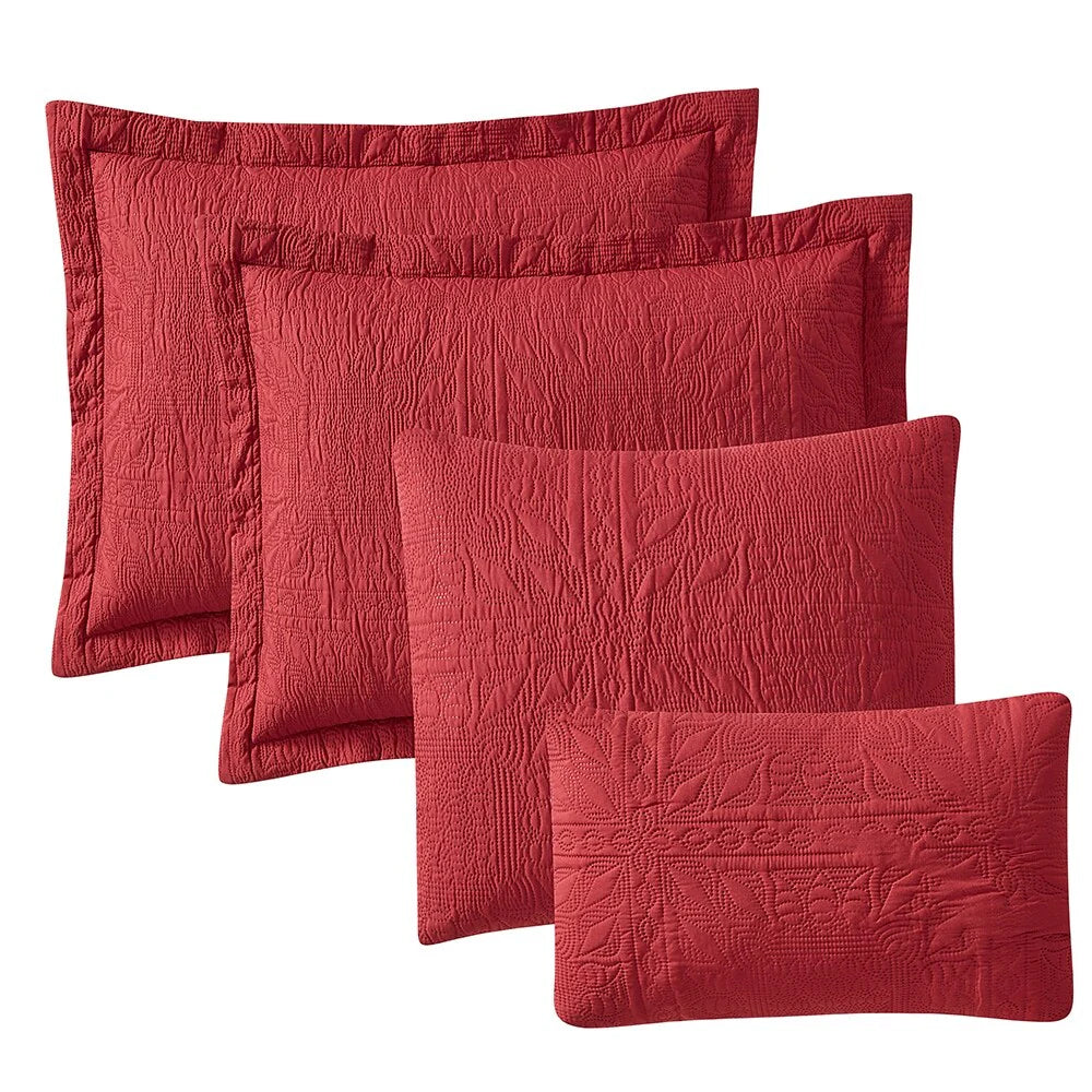 Clara Clark Bedspread Quilt Set - Grid Weave Pinsonic Lightweight Coverlet Set