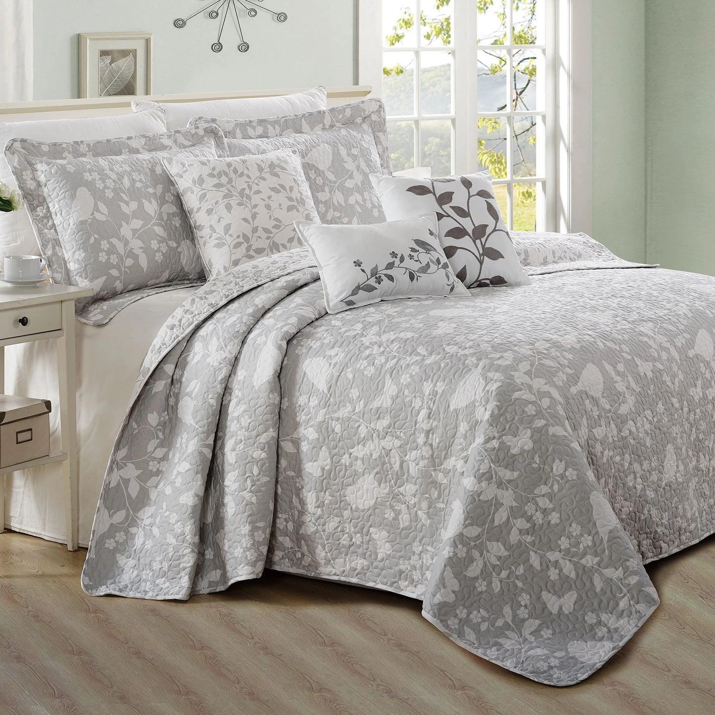 Serenta Birdsong 6-piece Quilted Bedspread Coverlet Set