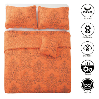 Serenta Damask Oversized 4-piece Bedspread Set