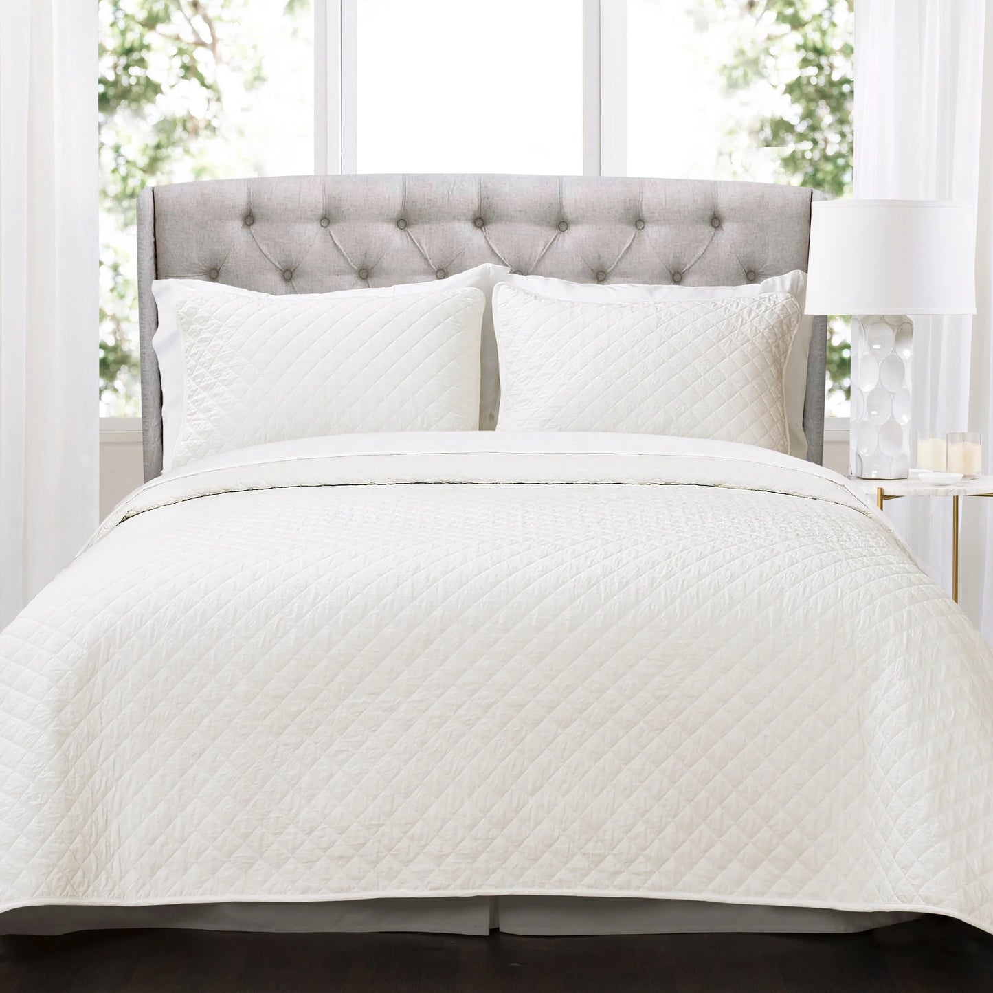 Copper Grove Balm Diamond Oversized Cotton 3-piece Quilt Set