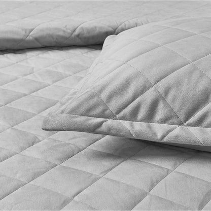 Serenta Velvet Quilts 5 Piece Ultra Soft Floor Touching Bedspread Set