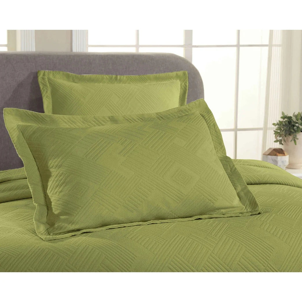 Superior Geometric Fret Cotton Decorative Bedspread Set