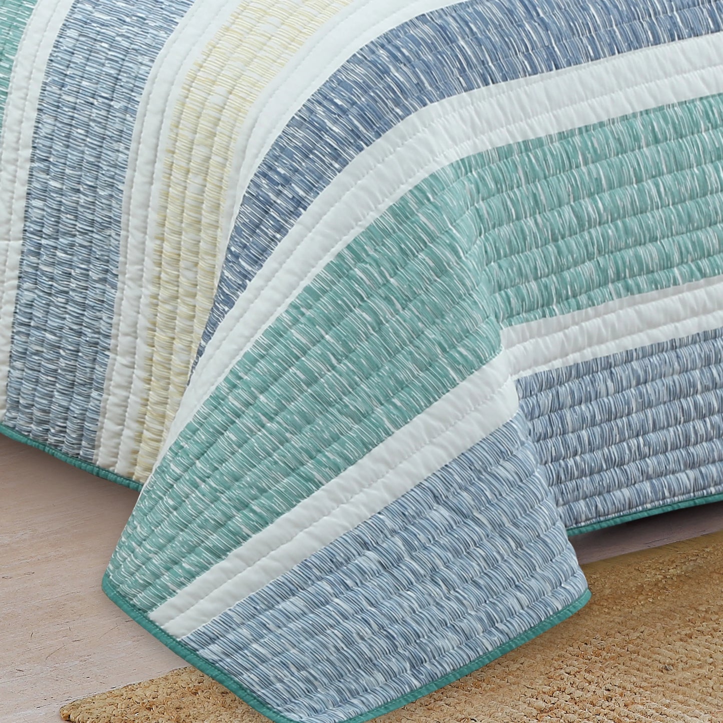 Estate Collection Delray Striped Quilt Set