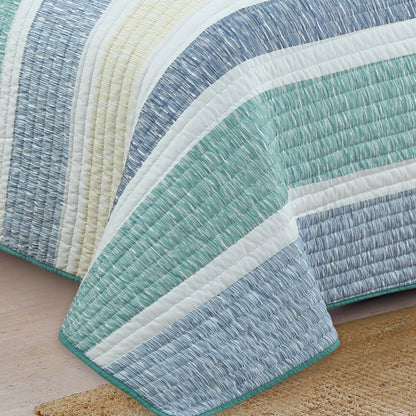 Estate Collection Delray Striped Quilt Set